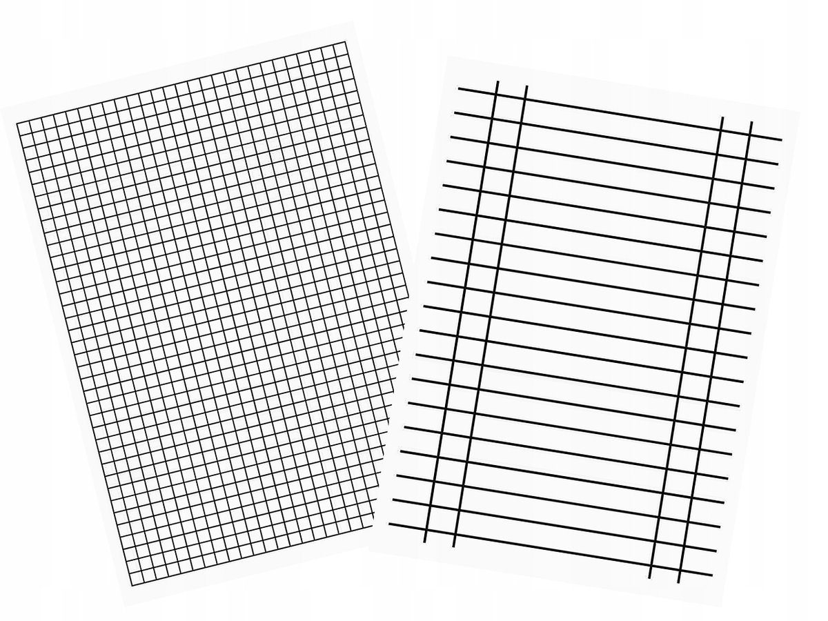 LINIUSZEK A5 Dwustronny KRATKA Linia