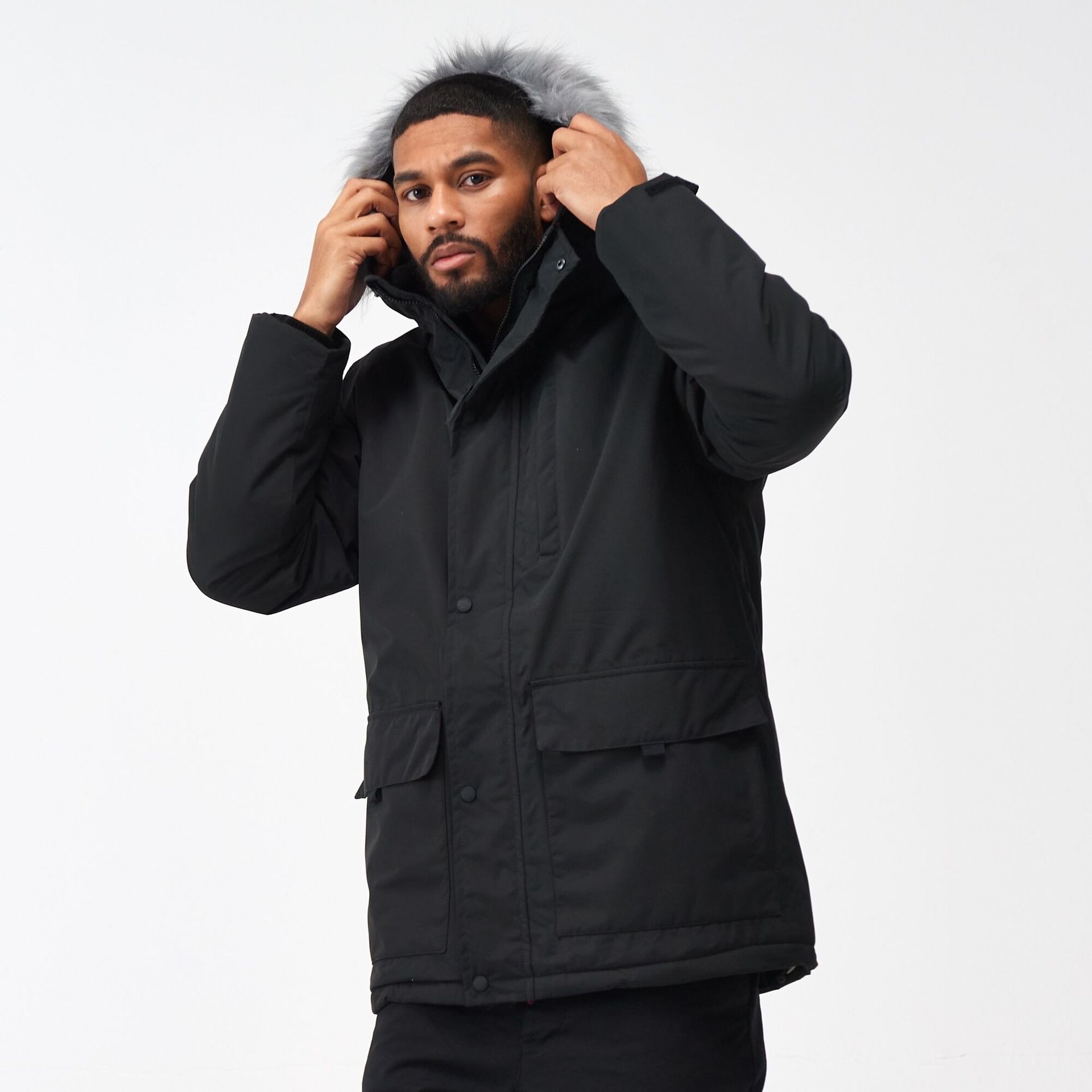 Regatta Męska Kurtka Parka Zimowa Salinger IV Czarny, Rozmiar: 5XL