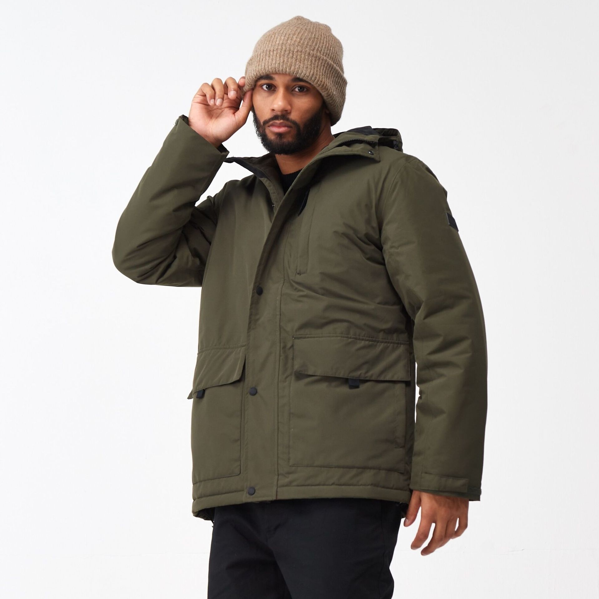 Regatta Męska Kurtka Parka Zimowa Salinger IV Ciemne Khaki, Rozmiar: XL
