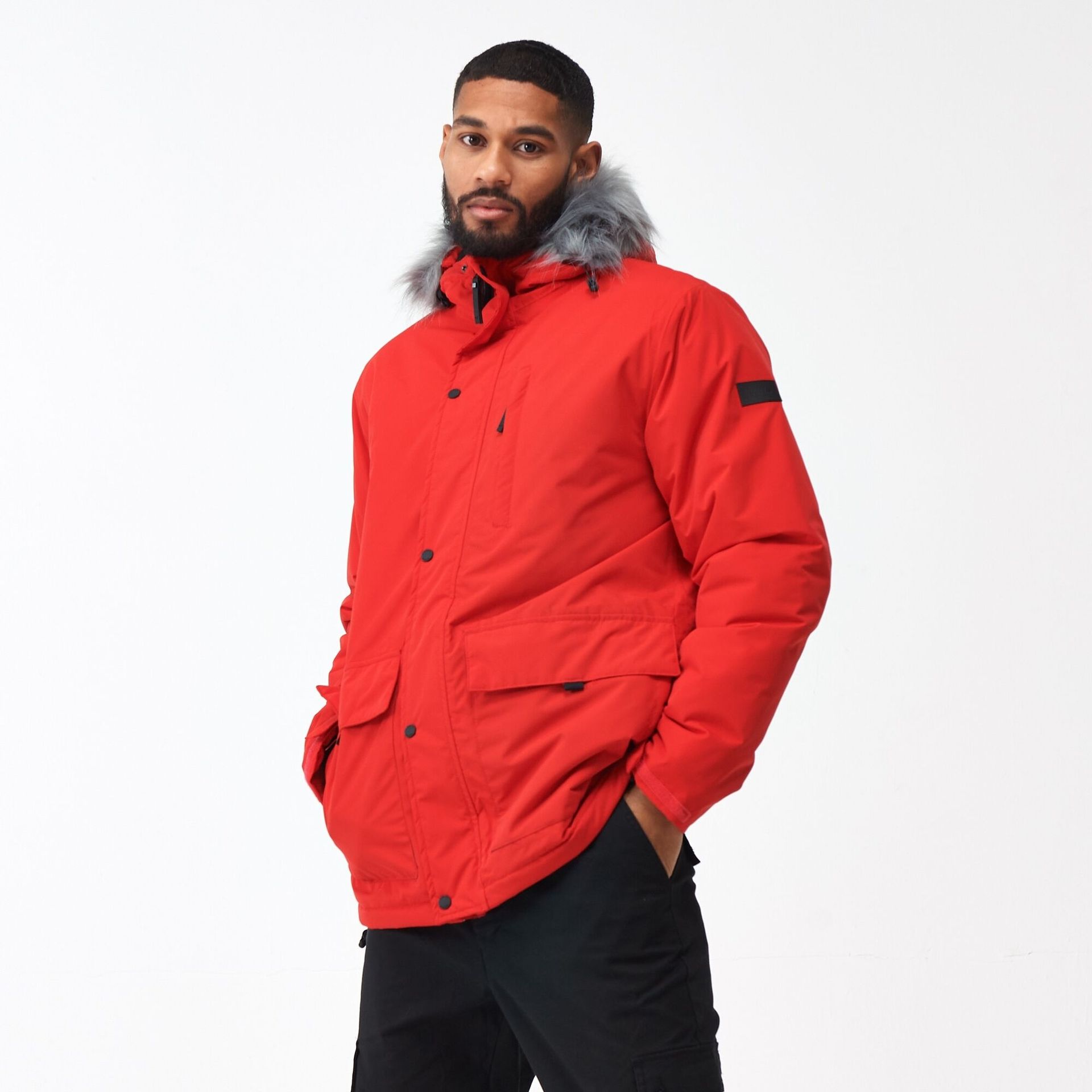 Regatta Męska Kurtka Parka Zimowa Salinger IV Czerwony, Rozmiar: 4XL
