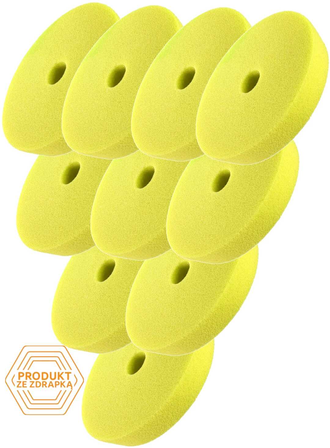 Zestaw 10 szt. Honey Gąbka R-DA Żółta średni pad polerski - 80/90mm