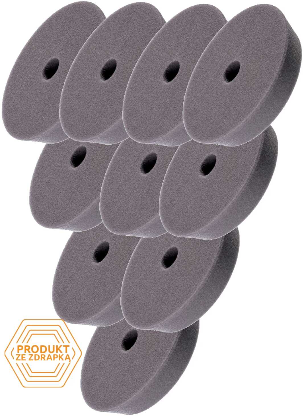 Zestaw 10 szt. Honey Gąbka Szara seria U - wykończeniowy pad polerski, szary 75/90/25mm