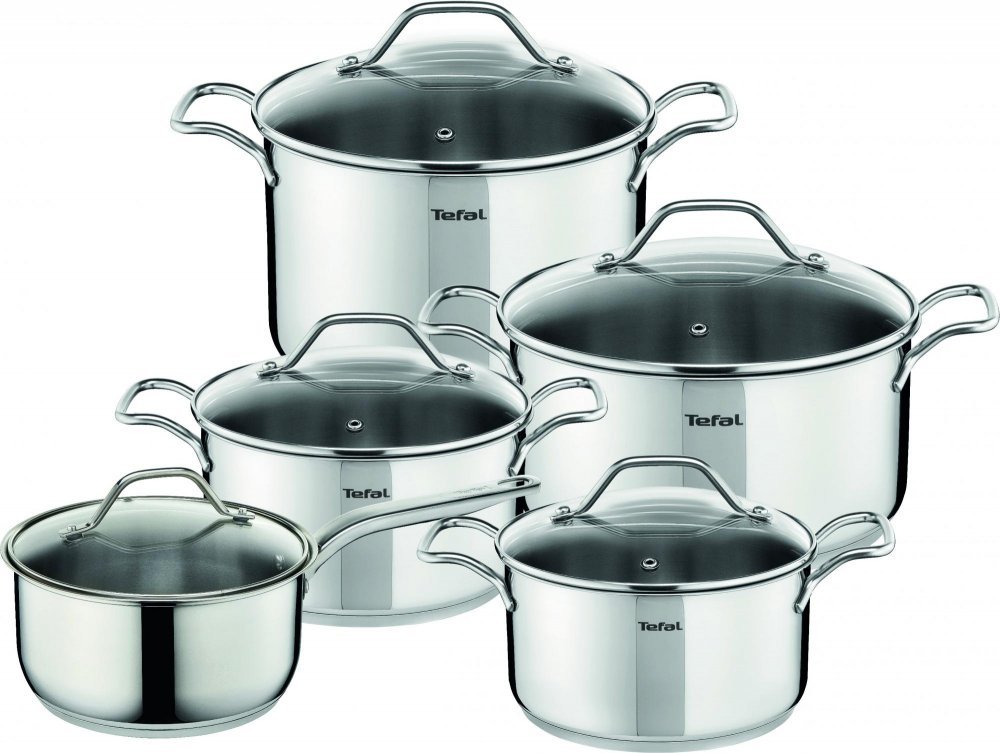 Zestaw garnków Tefal A702SC85 (1,3 litra, 2 litry, 2,9 litra, 4,9 litra, 6 litrów)