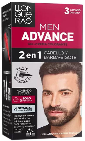 Farba kremowa z utleniaczem do włosów Llongueras Color Advance No 3 Castano Oscuro 125 ml (8007376054196)