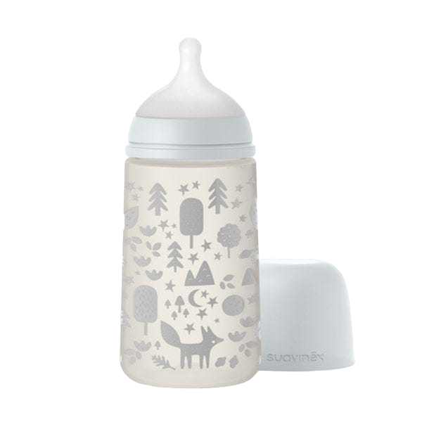 Butelka do karmienia Suavinex 1 Bottle Physiological Silicone Teat T/M Biały 270ml