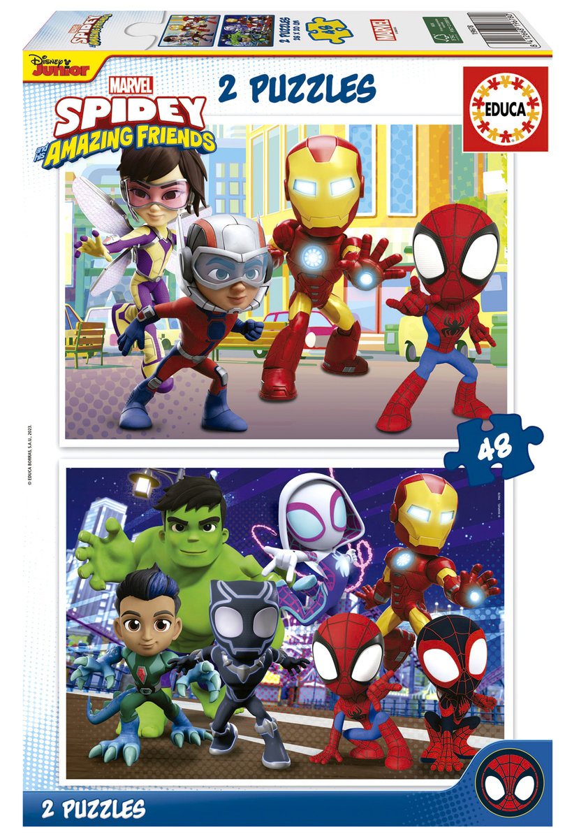Educa, Puzzle, Spidey i Super-Kumple, 2 x 48 el.