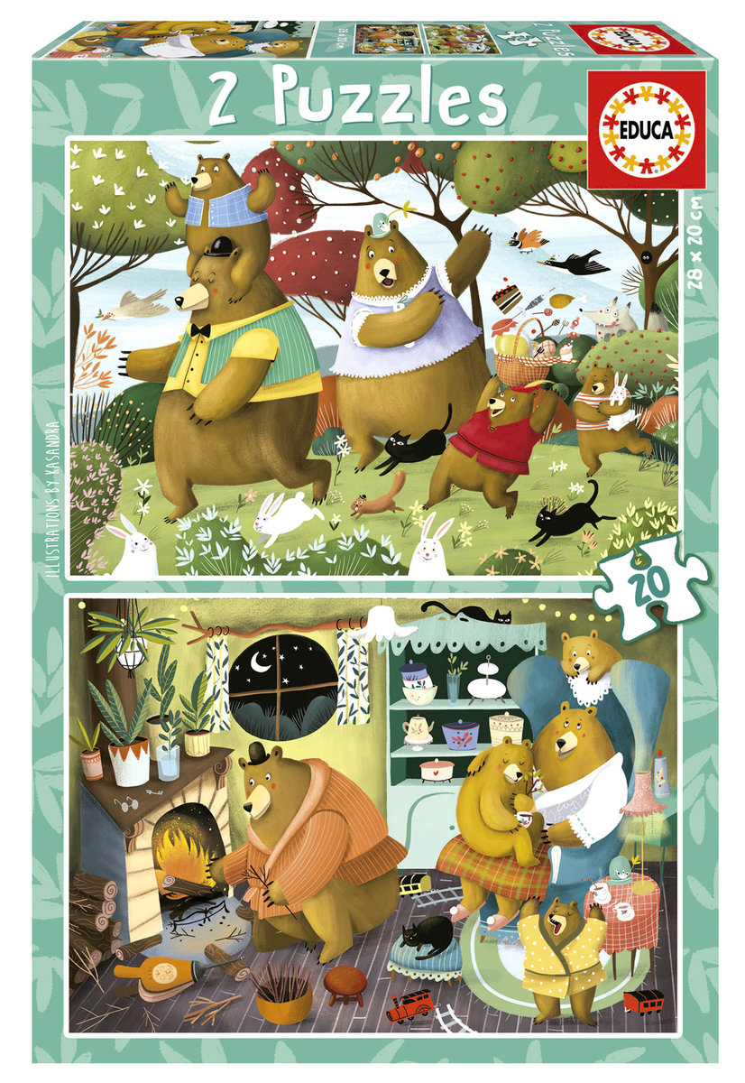 Educa, Puzzle, Leśne opowieści, 2 x 20 el.