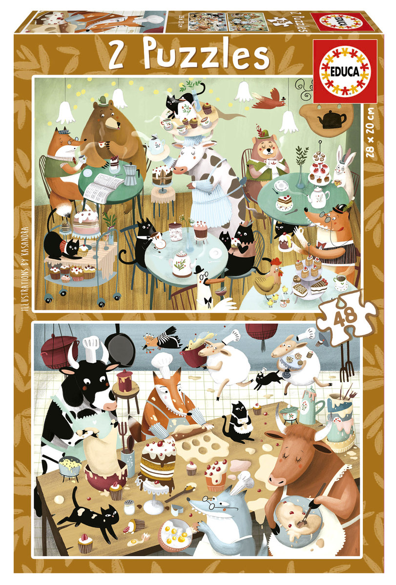 Educa, Puzzle, Leśne opowieści, 2 x 48 el.