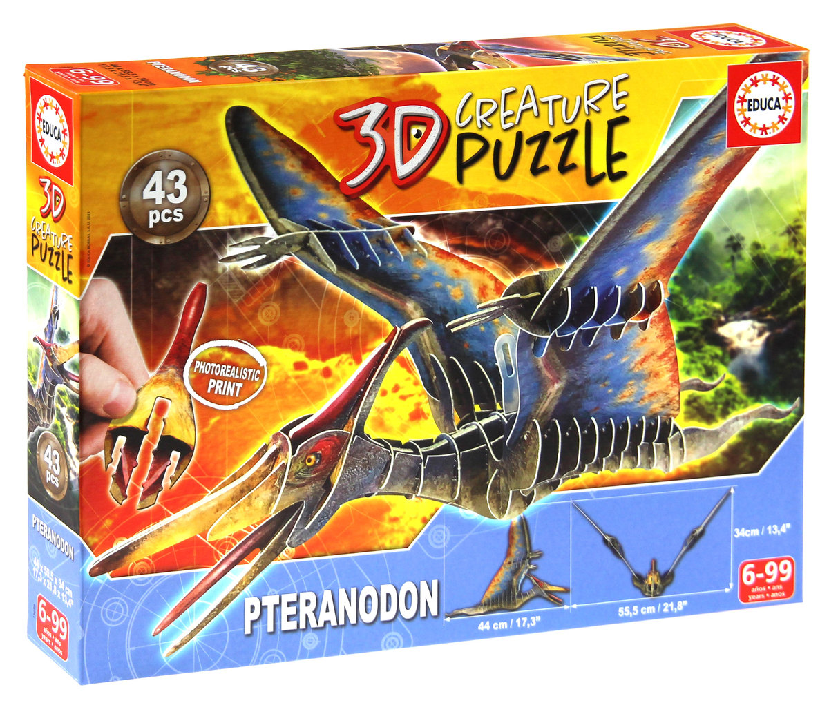 Educa, Puzzle, 3D Dinozaury - Pteranodon, 43 el.