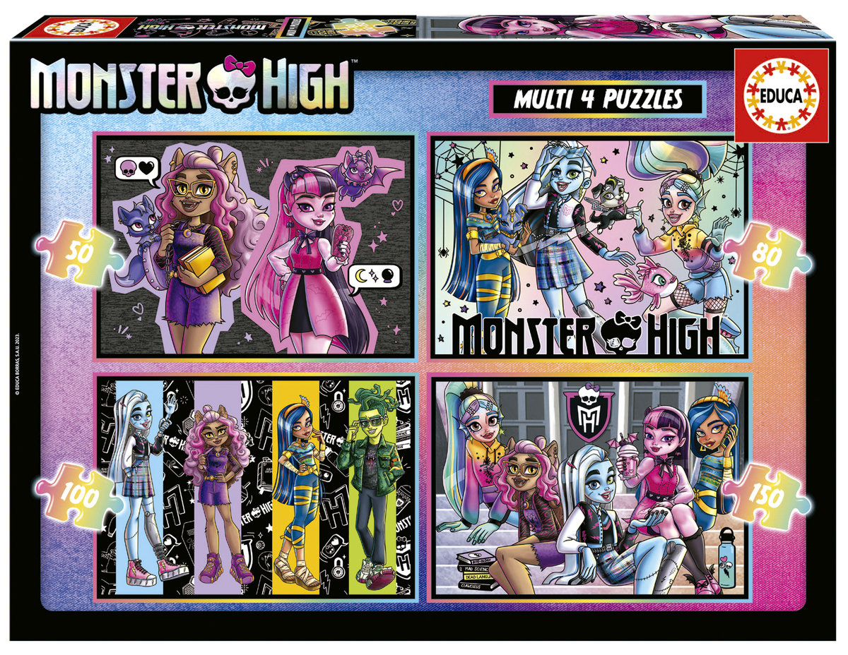 Educa, Puzzle, Monster High, 50/80/100/150 el.