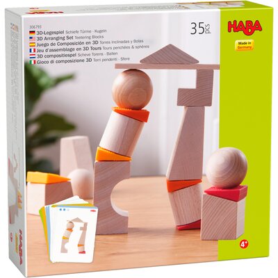 Zestaw do układania 3D Krzywe wieże kulki - Haba