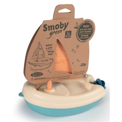 SMOBY Little Green Żaglówka Łódka do Wody z Bioplastiku