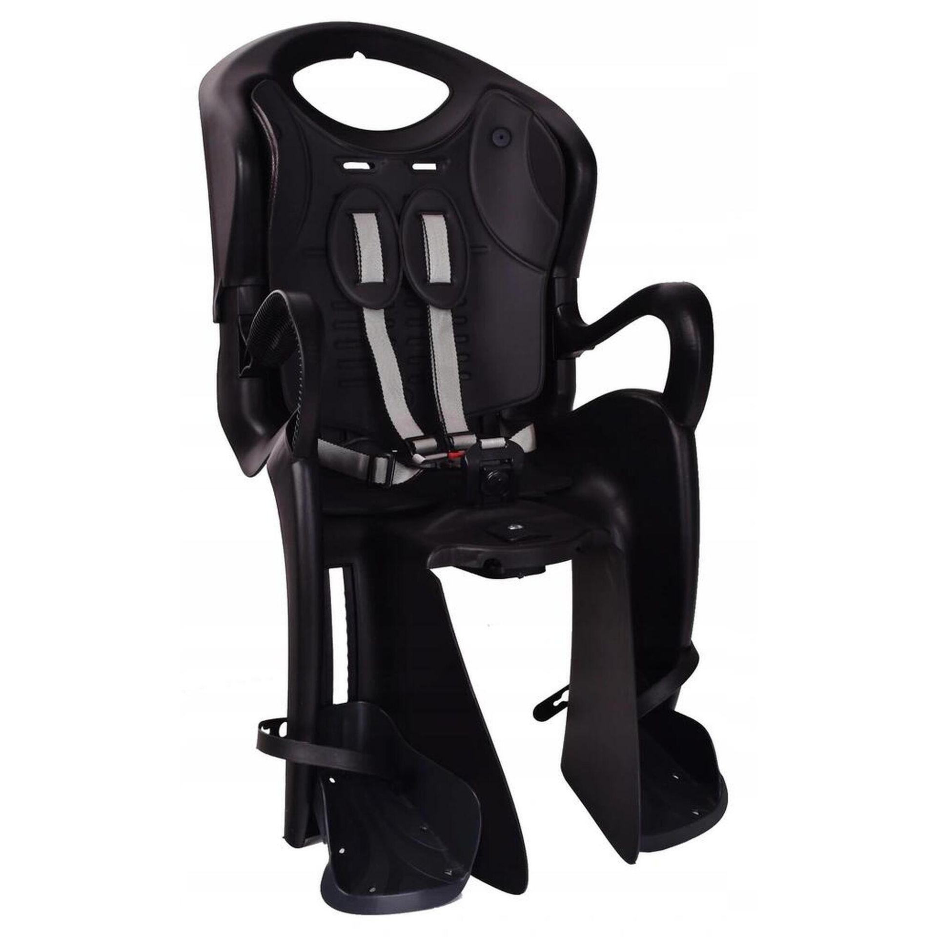 Fotelik Rowerowy Bellelli Tiger Relax Lux Mocowany Do Ramy, Odchylany - Night Black