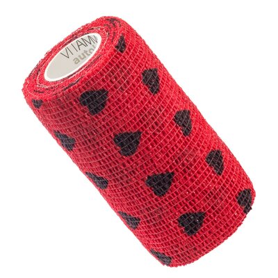 Elastyczny bandaż kohezyjny VITAMMY Autoband Czarne Serduszka 10 x 450 cm