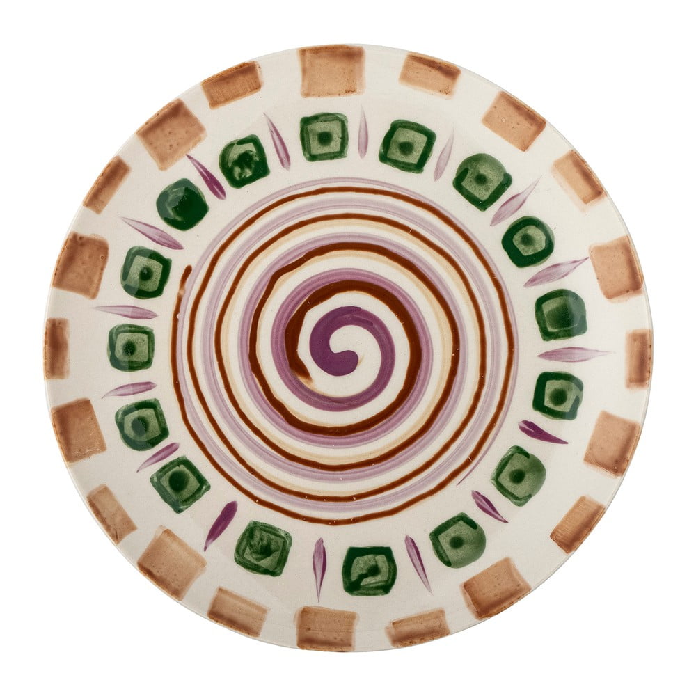 Zielony/brązowy kamionkowy talerz ø 20,5 cm Shama – Bloomingville