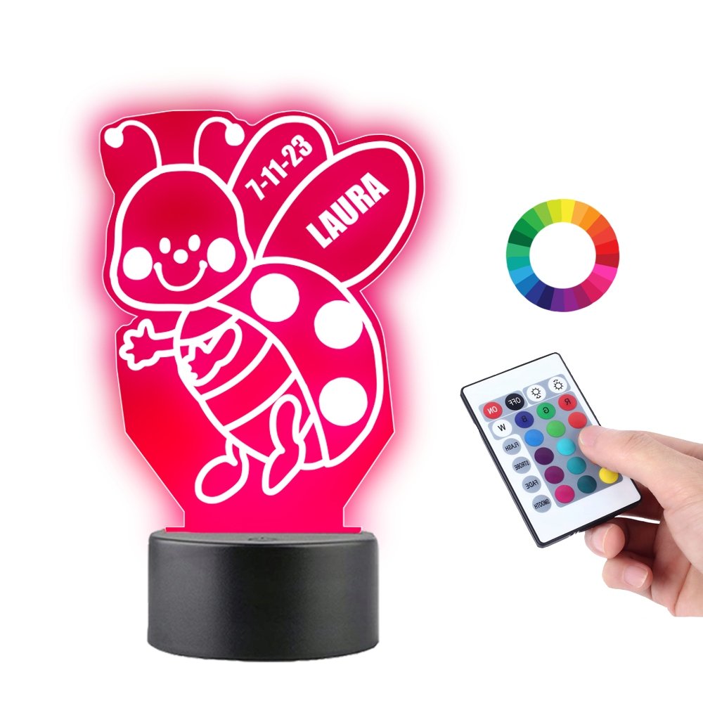 Lampka na Biurko Statuetka Metryczka Biedronka