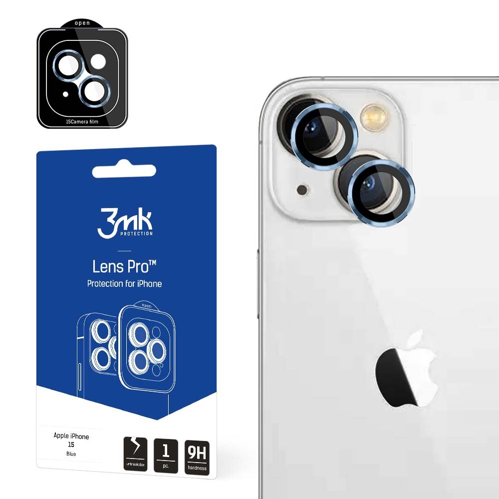 Zdjęcia - Pozostałe do telefonów komórkowych 3MK Lens Protection Pro do iPhone 15 Blue - darmowy odbiór w 22 miastach i 