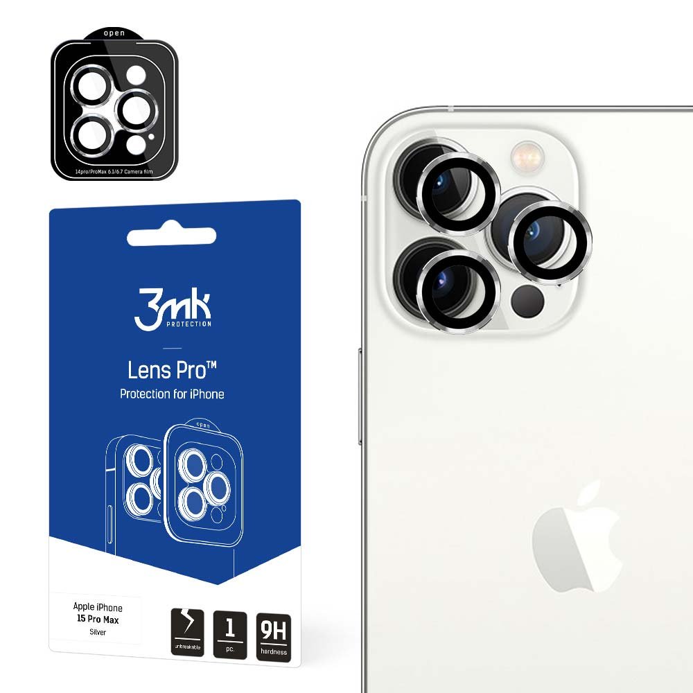 3mk Lens Protection Pro do iPhone 15 Pro Max Silver