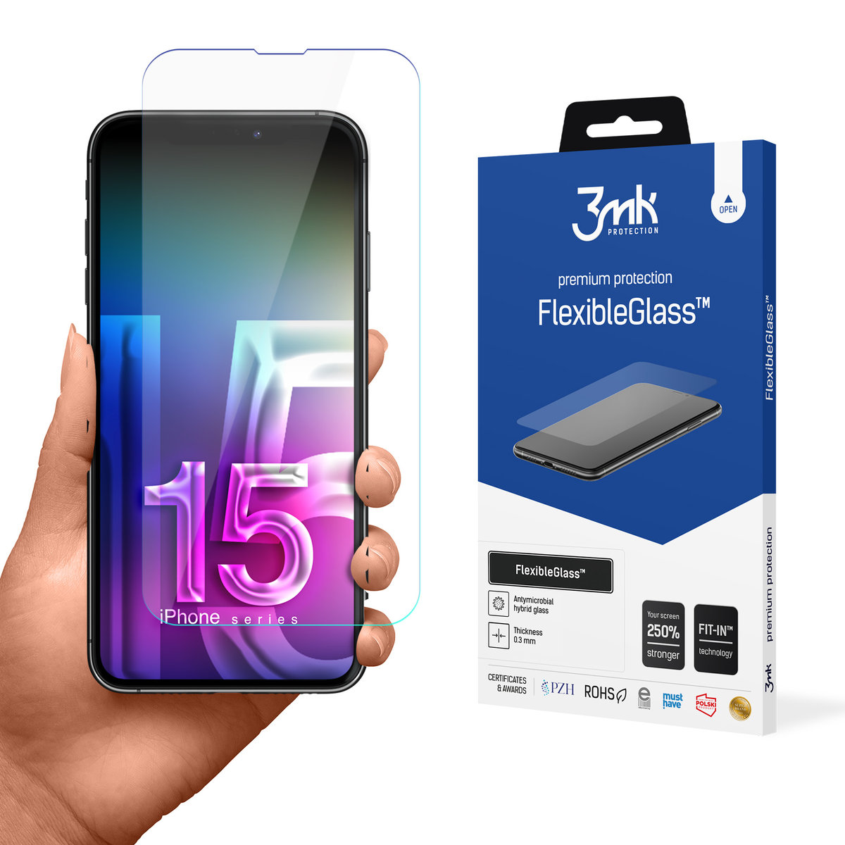 3mk Flexible Glass do iPhone 15 Plus