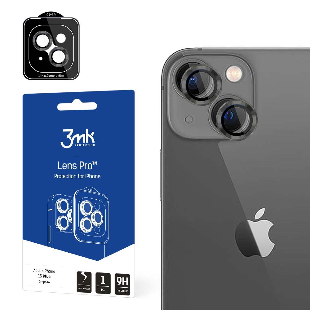 3mk Lens Protection Pro do iPhone 15 Plus Graphite - darmowy odbiór w 22 miastach i bezpłatny zwrot Paczkomatem aż do 15 dni