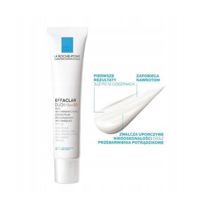 La Roche, Effaclar Duo Spf 30, Krem Na Trądzik, 40ml