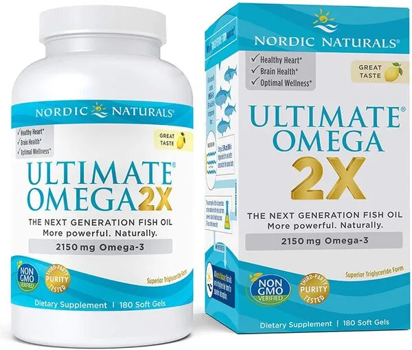 Nordic Naturals - Ultimate Omega 2X, 2150mg, Cytryna, 180 Kapsułek Miekkich