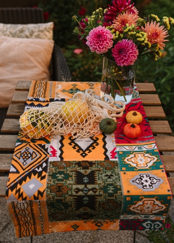 Prostokątny bawełniany bieżnik plamoodporny