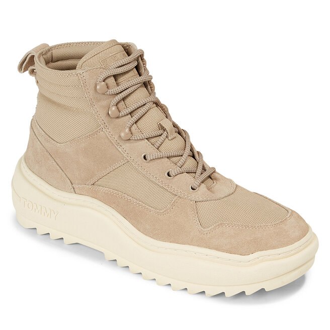 Trzewiki Tommy Jeans Tjm Mix Material Boot EM0EM01245 Sandalwood RBT