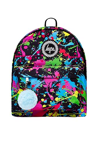 hype CZARNY PLECAK Z TĘCZĄ MALĄ, Czarny/kolorowy, Jeden rozmiar, Casual