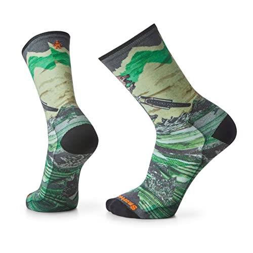 Smartwool Bike Zero Cushion Wolf Print Crew Skarpety