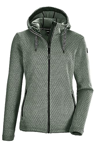 Killtec Damska kurtka polarowa z kapturem KOW 135 WMN JCKT, ciemnozielona, 48, 37406-000