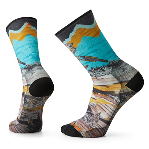Smartwool Bike Zero Cushion Wolf Print Crew Skarpety