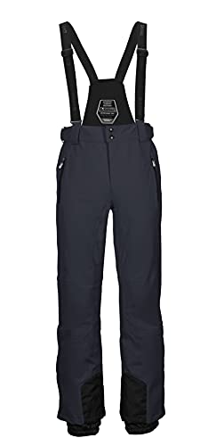 Killtec funkcjonalne spodnie męskie z odpinanymi ramiączkami, ochrona krawędzi i osłona przeciwśnieżna - Enosh, niebieski czarny, S, 30920-000
