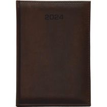 Kalendarz 2024 dzienny A4 Vivella ciemny brąz