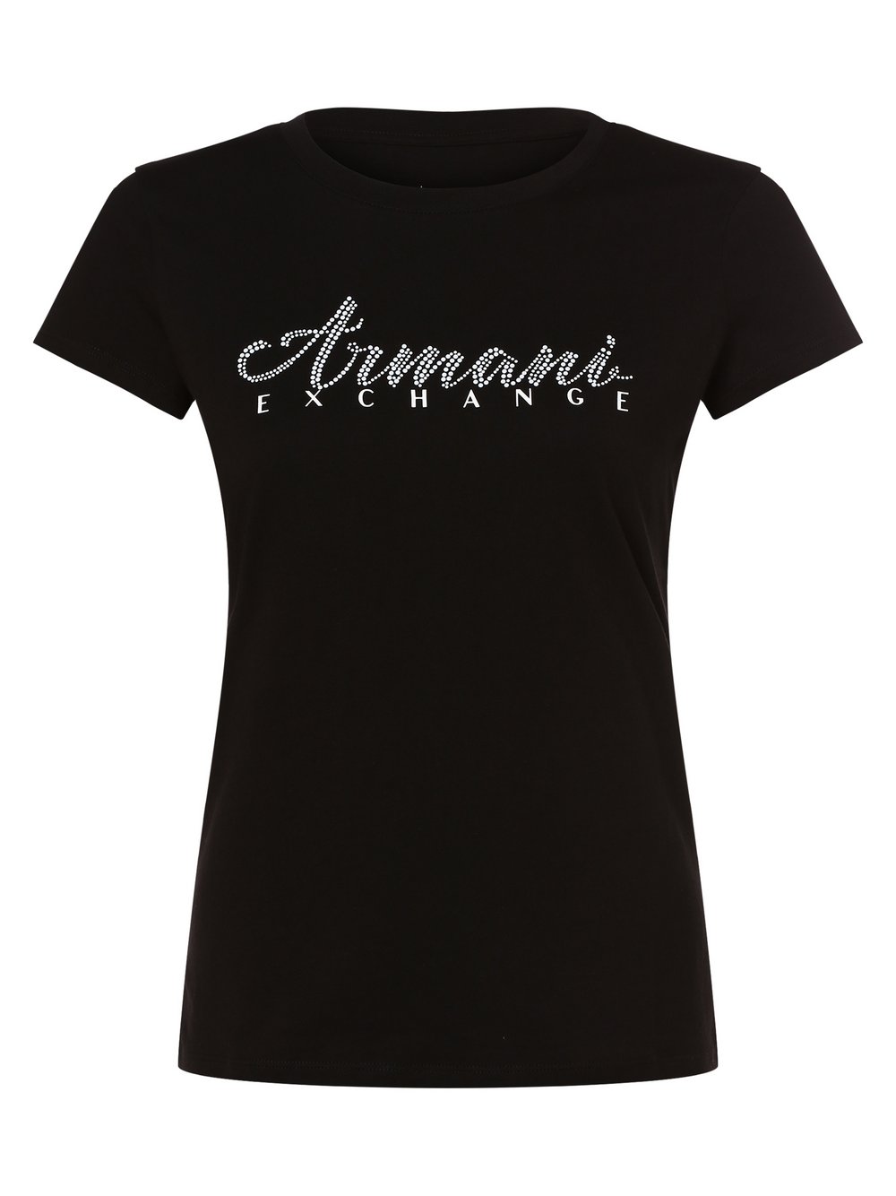 Armani Exchange - T-shirt damski, czarny