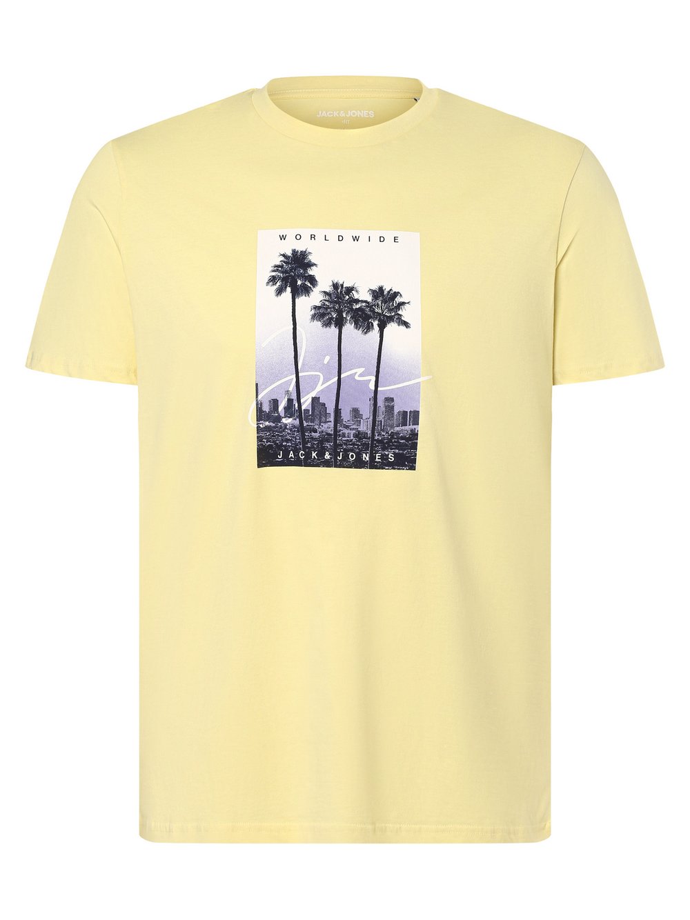 Jack & Jones - T-shirt męski  JORSplash  duże rozmiary, żółty