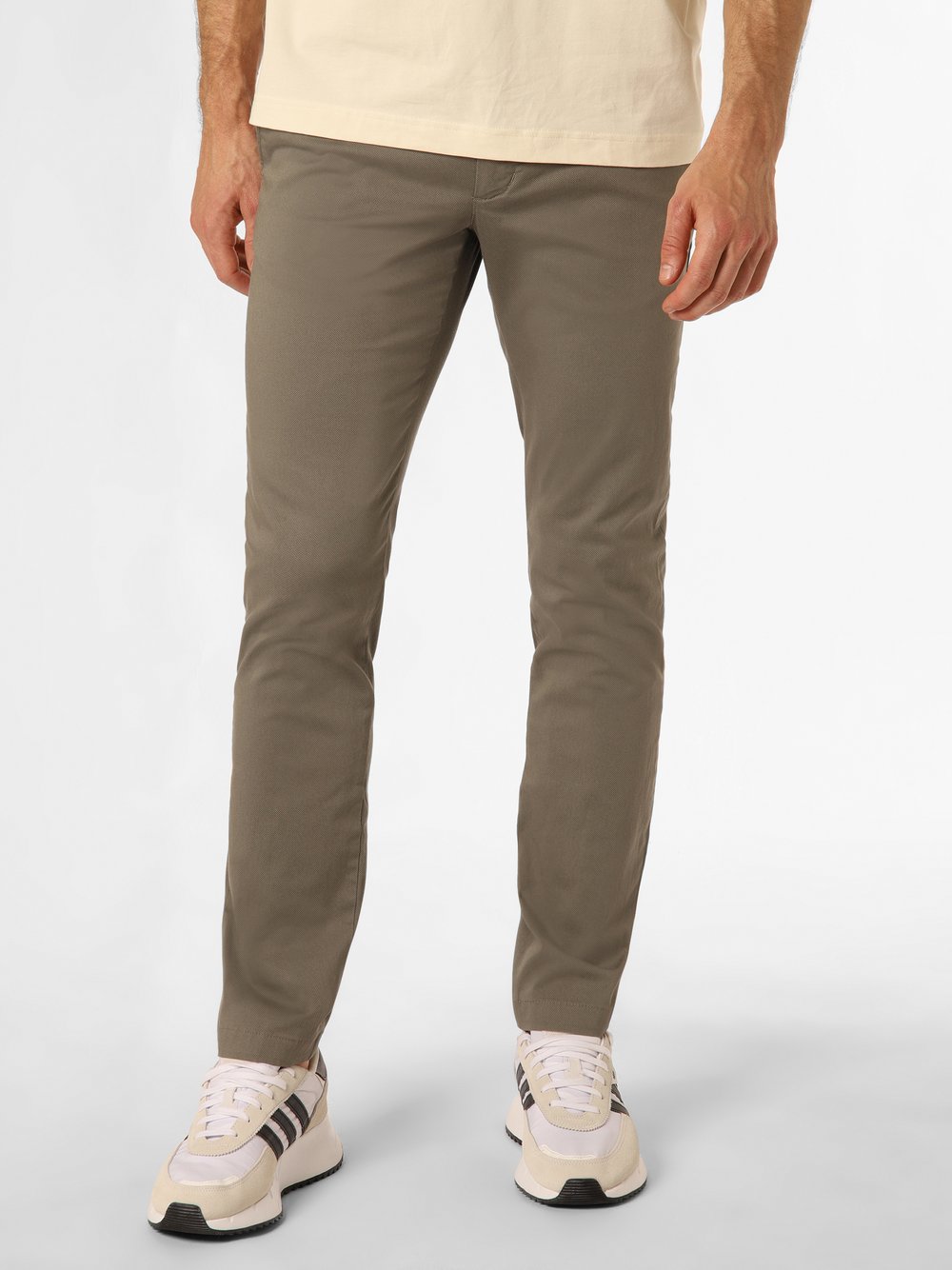 Tommy Hilfiger - Chinosy męskie  Bleecker, zielony|szary