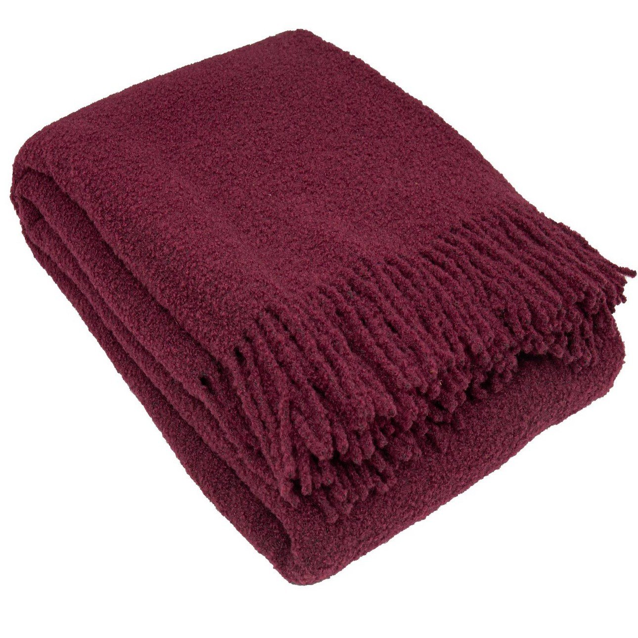 Pled Boucle 140x200cm red wine