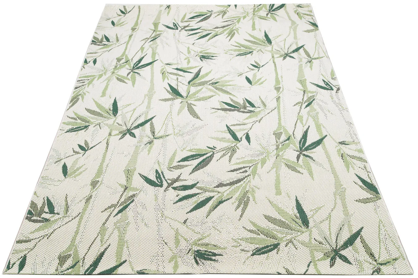 Kremowy dywan sznurkowy w pędy bambusa Z6-S93