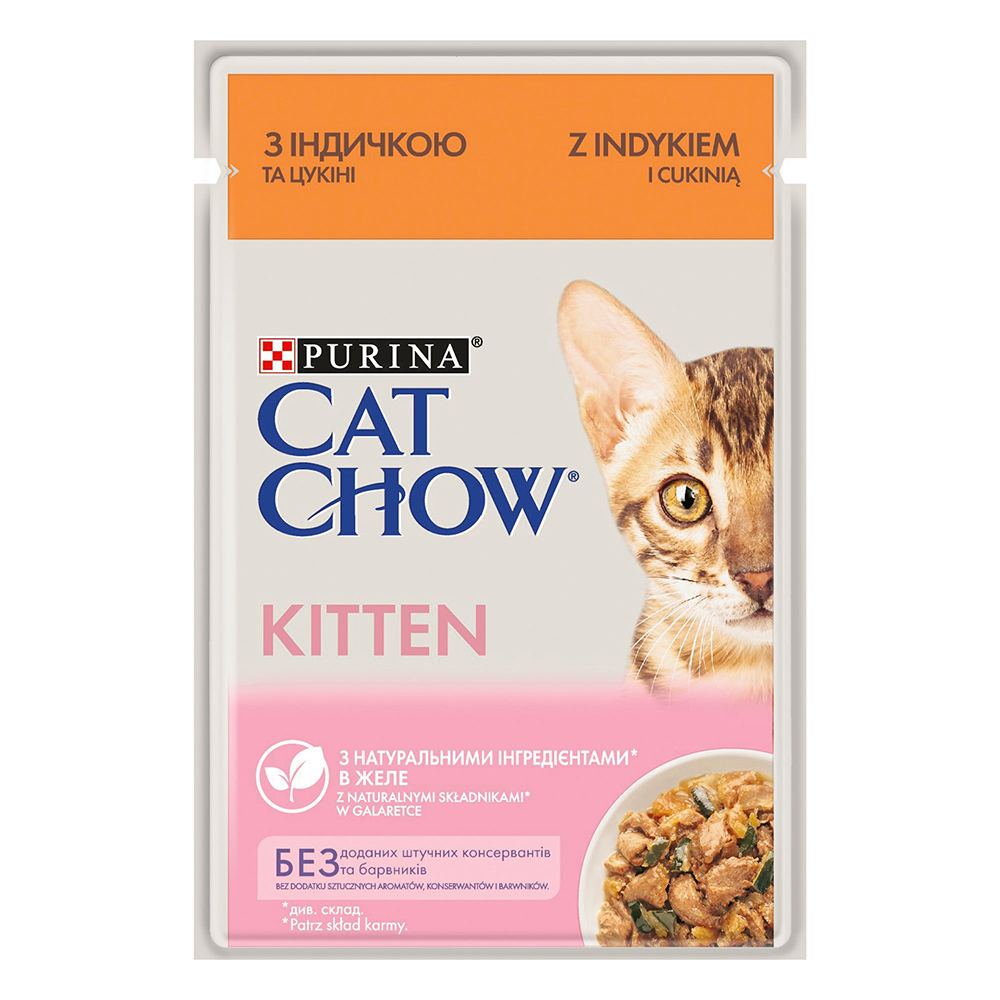 Cat Chow, 26 x 85 g - Kitten, indyk