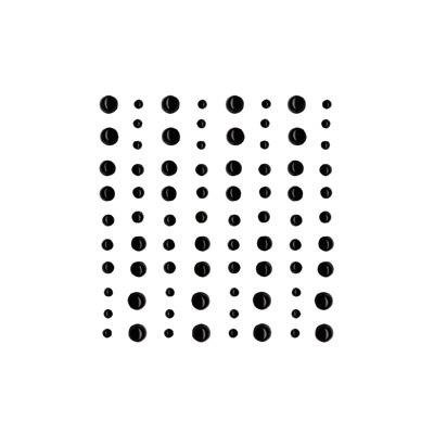 Perełki samoprzylepne 80 szt. - czarne