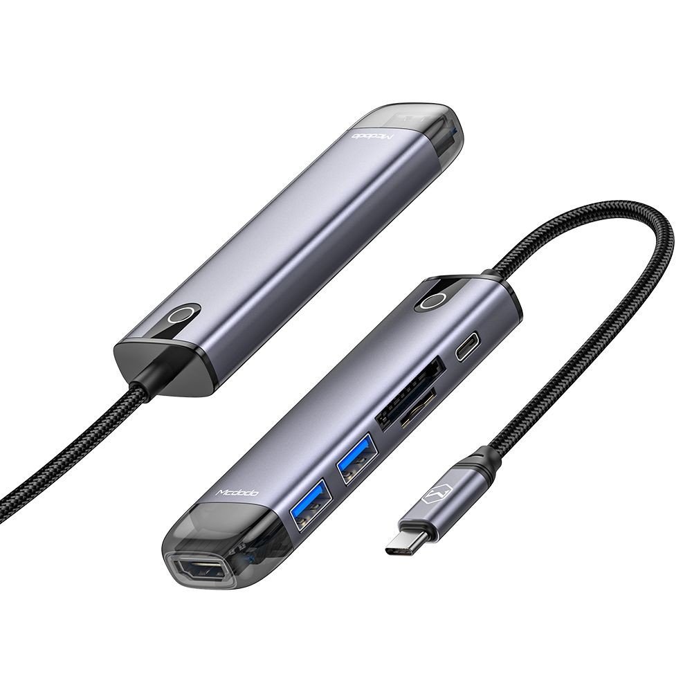 McDODO HU-7740 Hub 6w1 Hdmi 2xUSB3.0 Tf/sd Pd