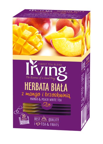 Irving Herbata biała mango z brzoskwinia 20 szt.