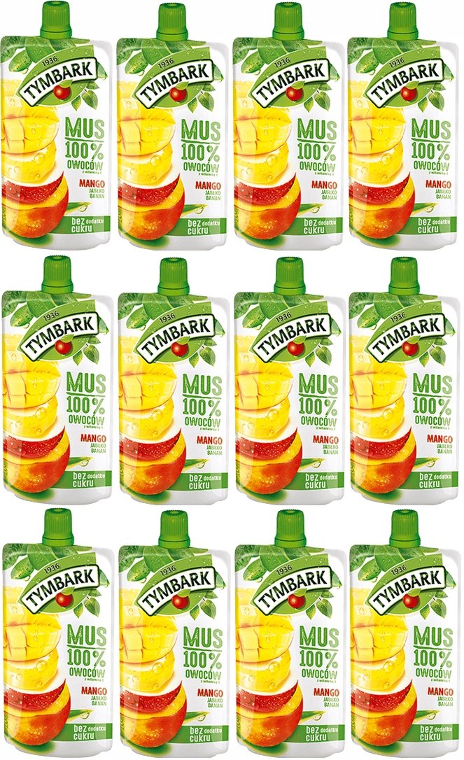 12X Mus mango-jabłko-banan 120g Tymbark 12x-man-jab-ban-120g