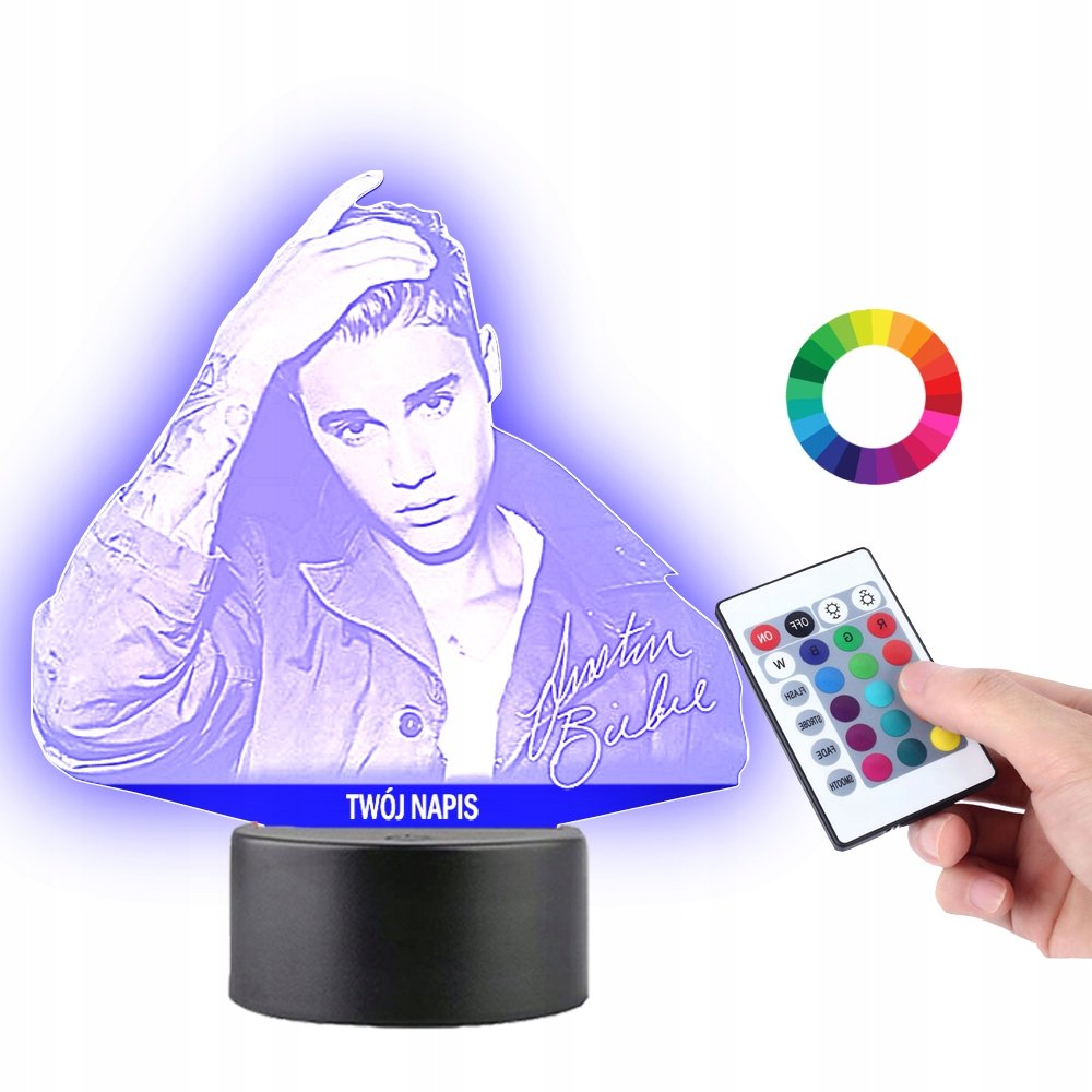 Lampka na Biurko Statuetka Justin Bieber Muzyka