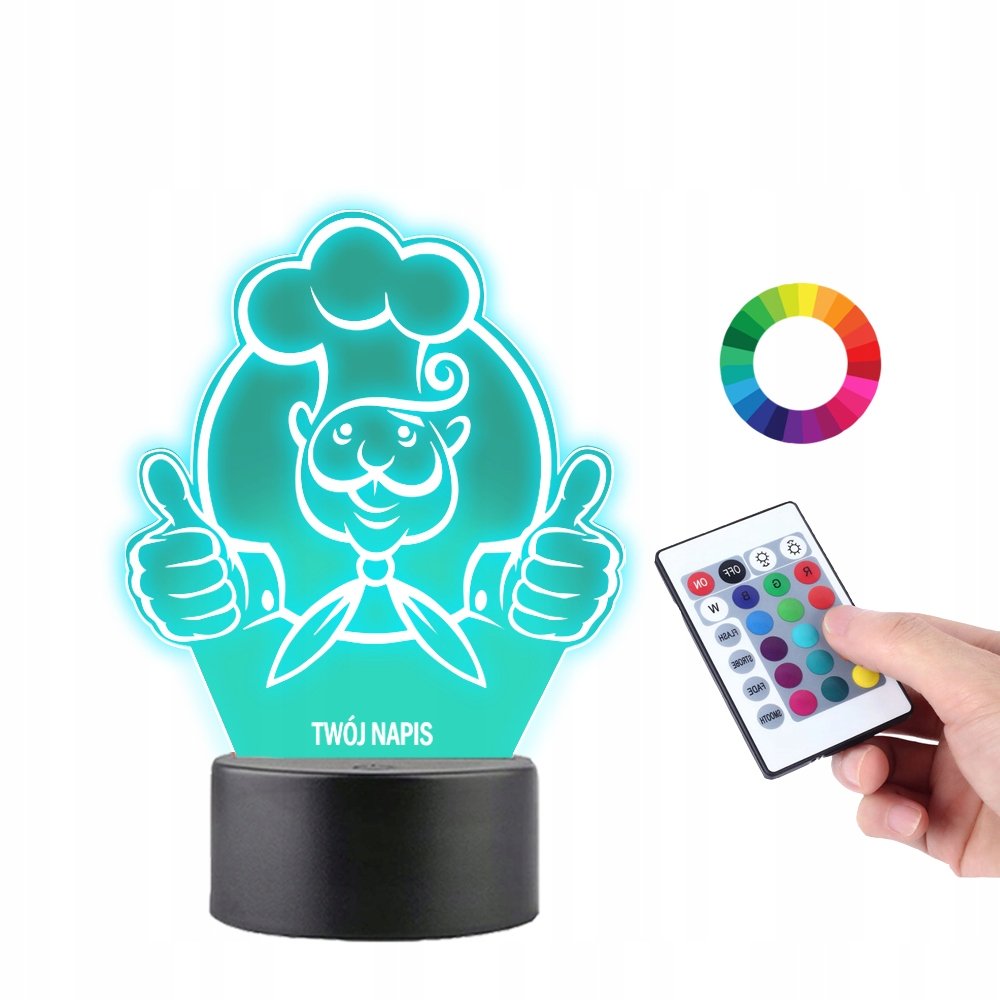 Lampka na Biurko Statuetka Kucharz Gotowanie Pasja