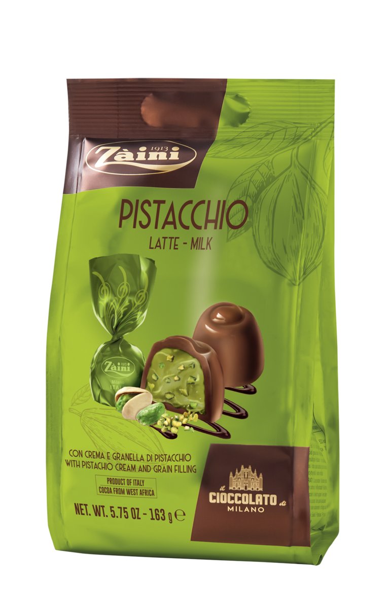 PISTACCHIO LATTE WŁOSKIE PRALINY Z KREMEM PISTACJOWYM I PISTACJAMI 163G