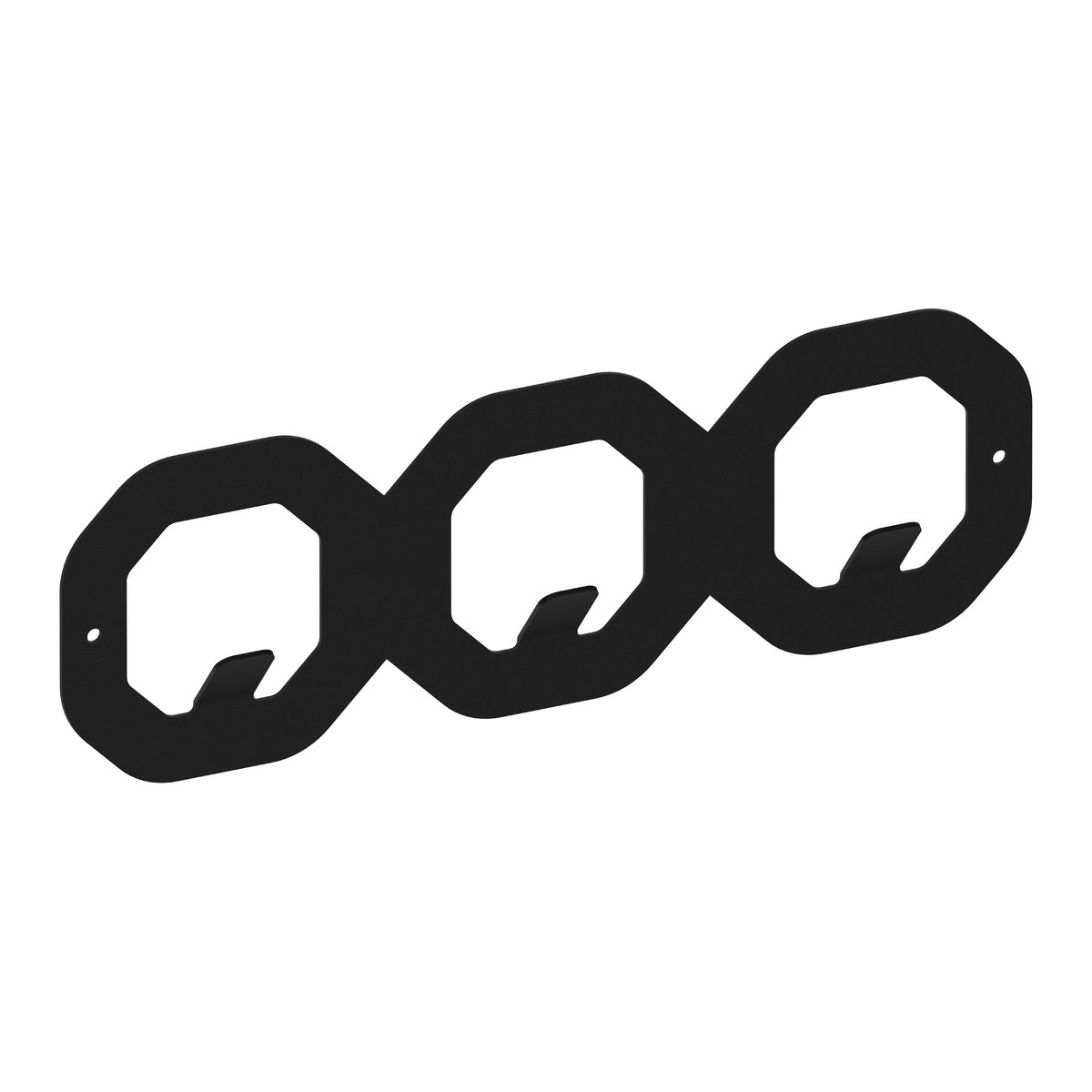 Wieszak ścienny ubrania klucze GAMET WS40 czarny