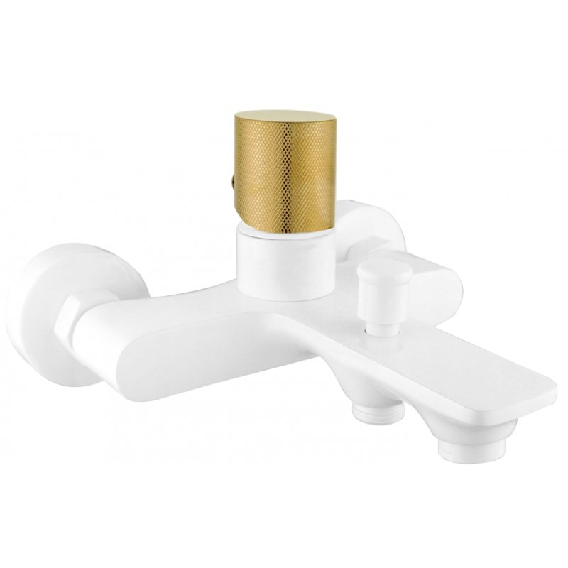 Mexen Royo One bateria wannowa, biała/złota