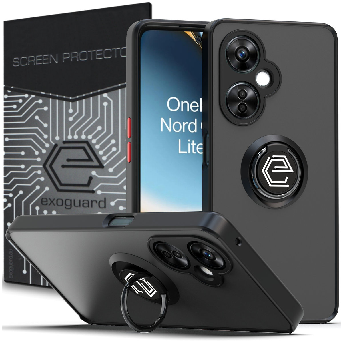 ETUI EXOGUARD O-RING + SZKŁO - ONEPLUS CE 3 LITE 5G  - PANCERNE CASE OBUDOWA FUTERAŁ RING